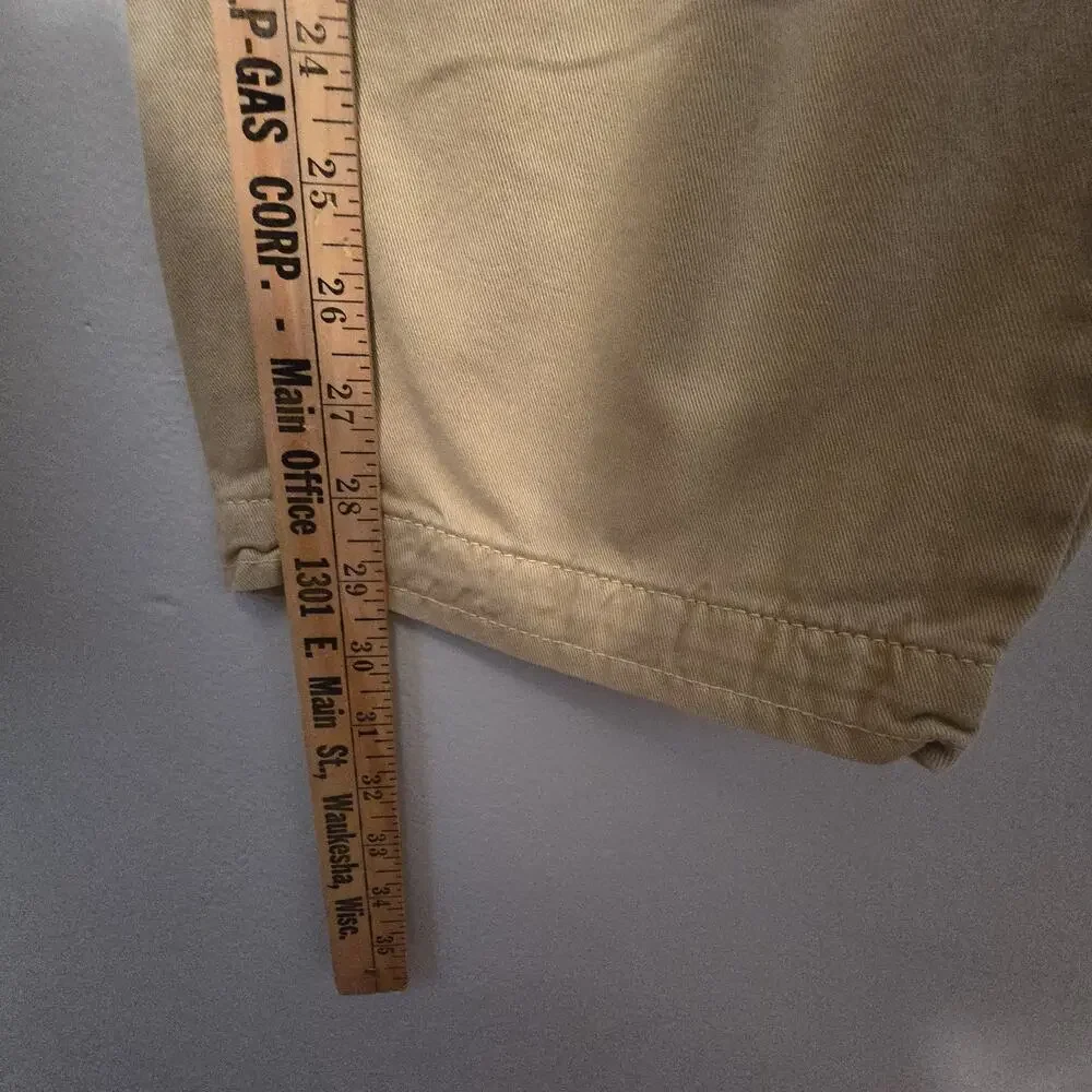 Free‎ People Anthropologie Denim Pants Crop Womens Sz 6 Mustard Tan Baggy Taper